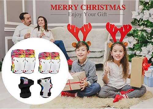 Miniatura 6 de XOUIWIRZ Rodilleras para niños, coderas, muñequeras con bolsa de cordón ajustable 3 en 1, juego de equipo de protección para niños y niñas