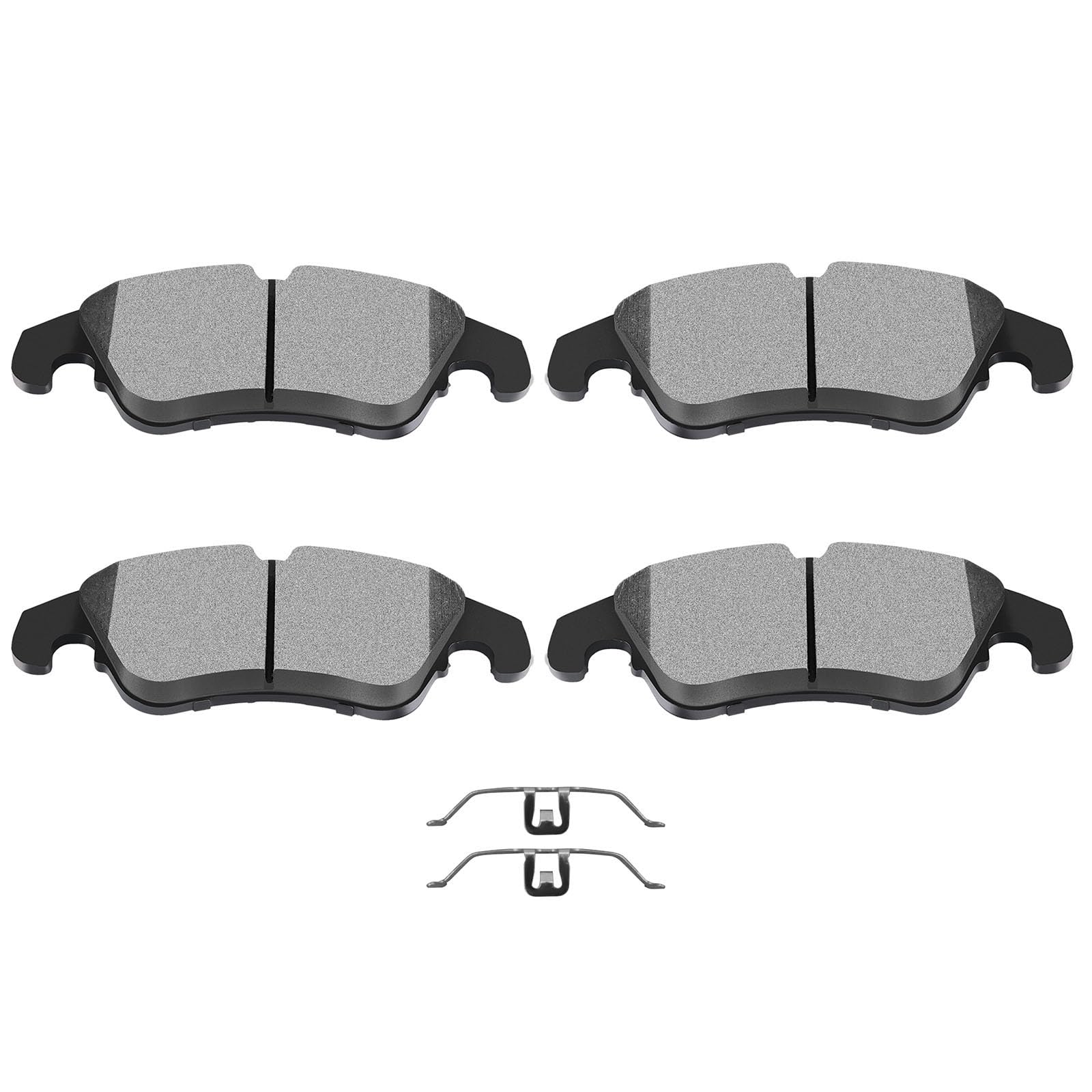 SCITOO D1322-8434 Front Semi-Metal Disc Brake Pad Set 4pcs w/Hardware | For Audi 2008-2017