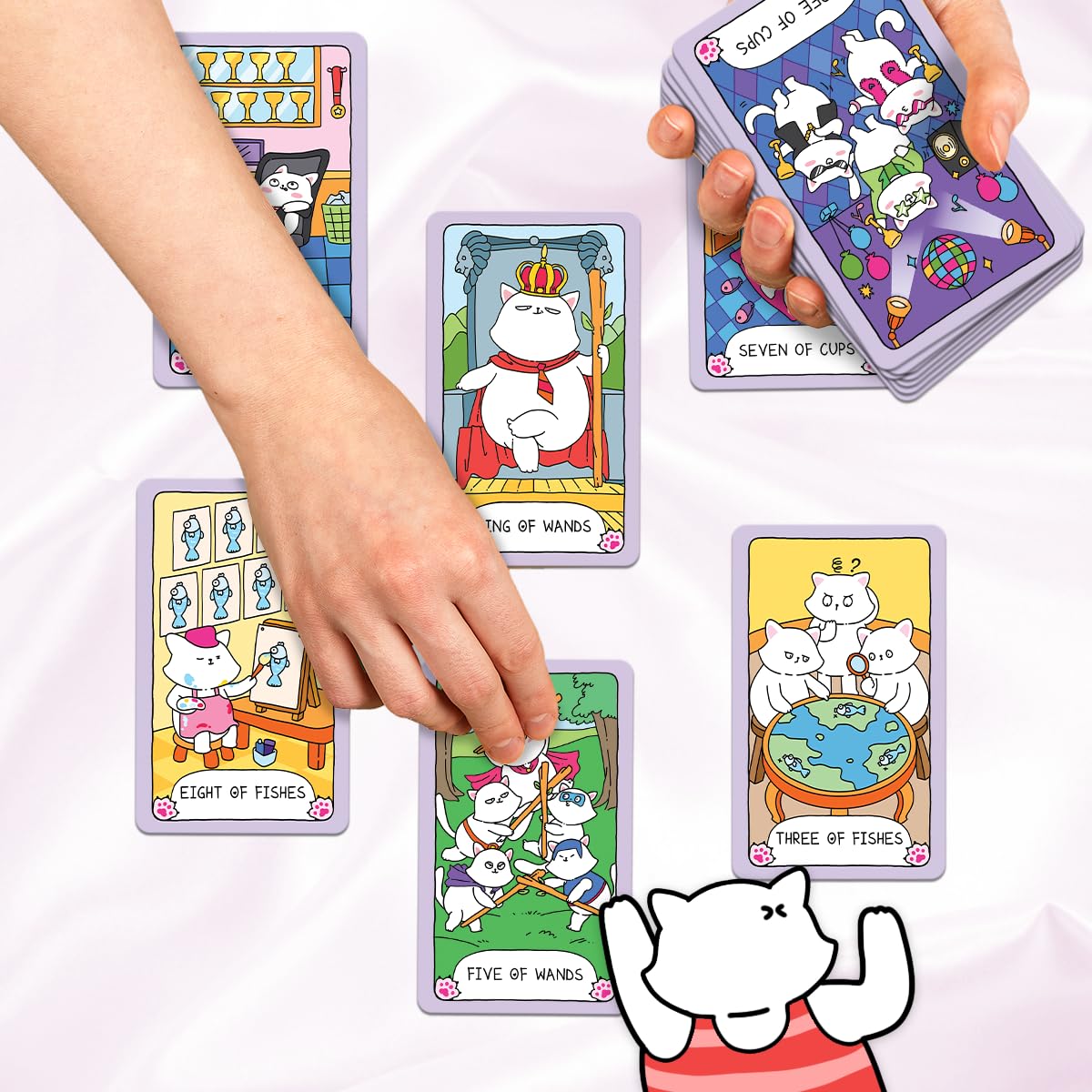 Amazon.co.jp: 99FOX Meows タロットカードデッキ ガイドブック付き