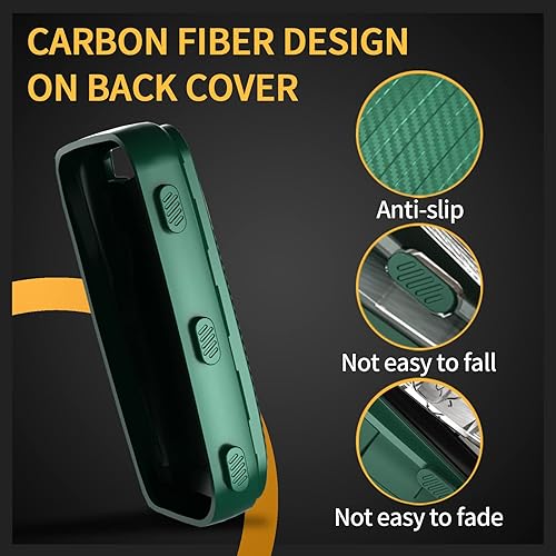 Miniatura 3 de TANGSEN Funda para llavero de TPU compatible con VW Atlas Golf ALLTRACK Jetta Passat TIGUAN, textura de fibra de carbono transparente, carcasa