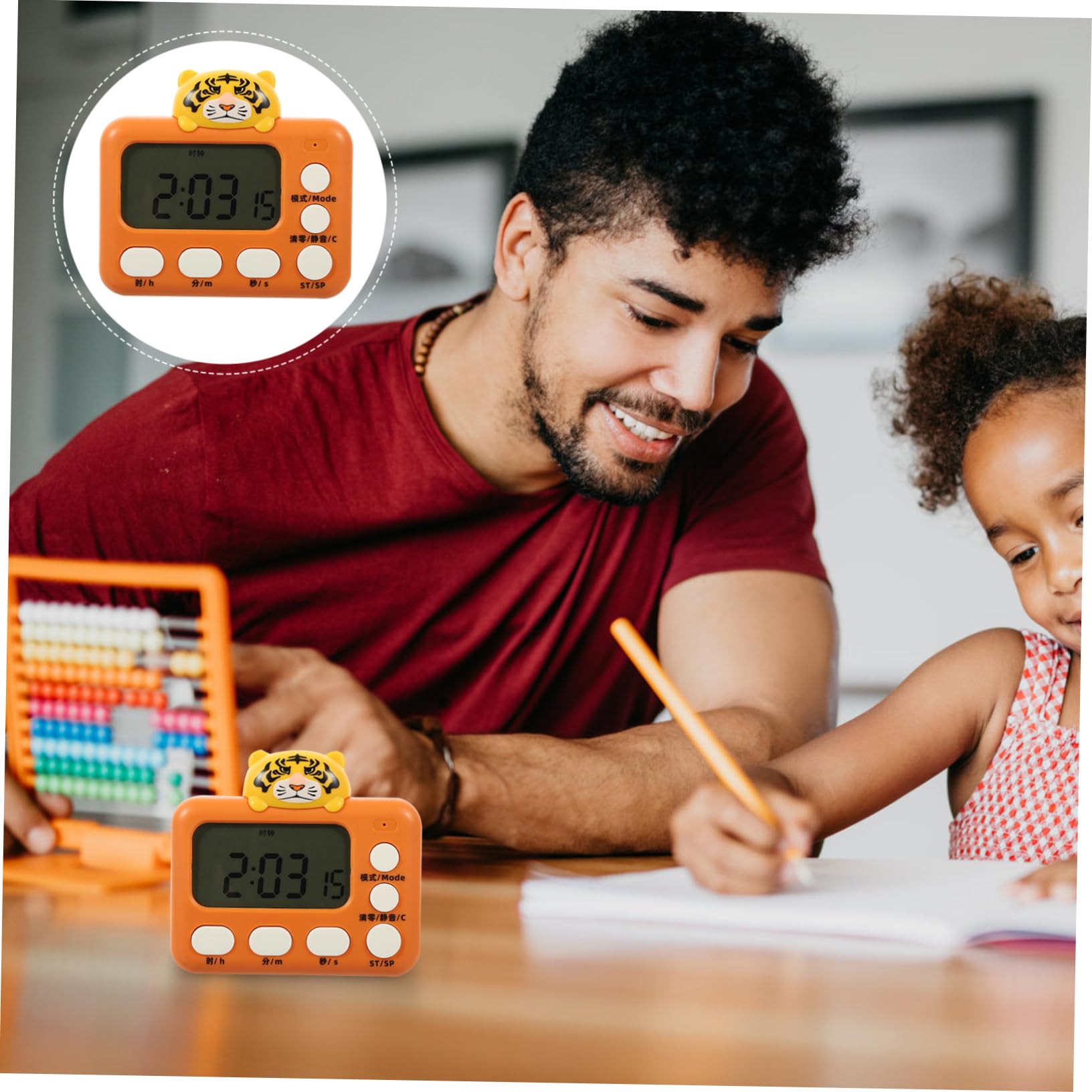 Alipis 4 Pièces Réveil minuteur Portable ecrans Support minuterie de Travail minuterie de Cuisine pour Enfants magnétique numérique Mignonne Rappel étudiant Plastique