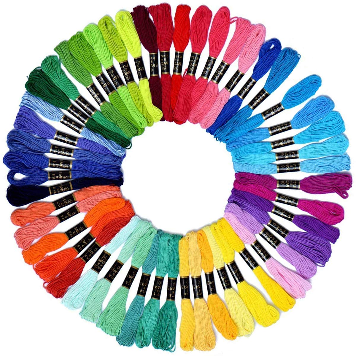 Kit Ricamo Completo 122 Pezzi - 100 Fili Colorati, Aghi, Ditale, Infilaago Per Punto Croce E Braccialetti