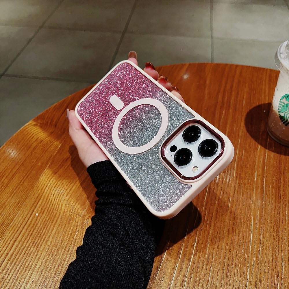 Coque magnétique paillettes iPhone 14 Pro Max transparente et souple - 7
