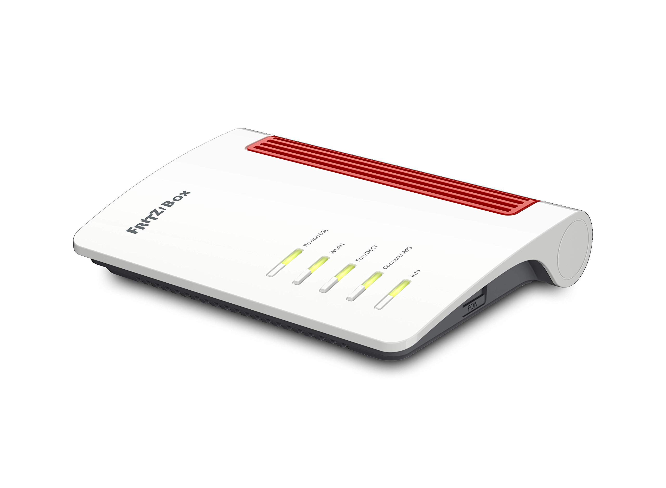 AVM FRITZ!Box 7530 International Modem Router, Wireless Veloce AC+N 1266 Mbit/s, velocità Internet fino a 300 Mbit/s, Base DECT, Media Server, interfaccia in italiano Single