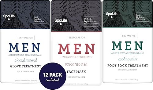 SpaLife Juego de spa de 12 piezas para hombre, manos, pies, cara