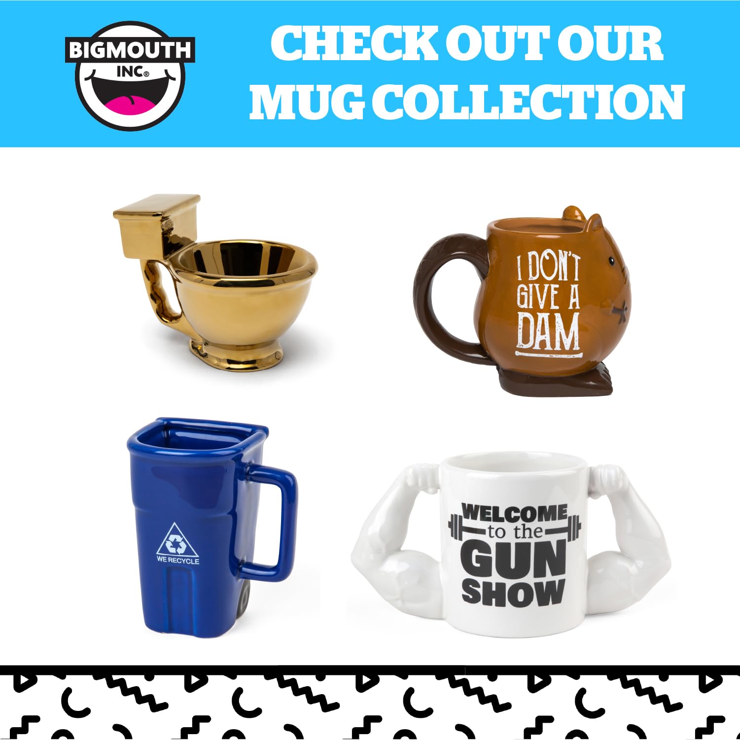 BigMouth Tic Tac Toe Keramik Kaffeetasse Interaktive Spieltasse Lustige Neuheit Geschenke für Männer und Frauen