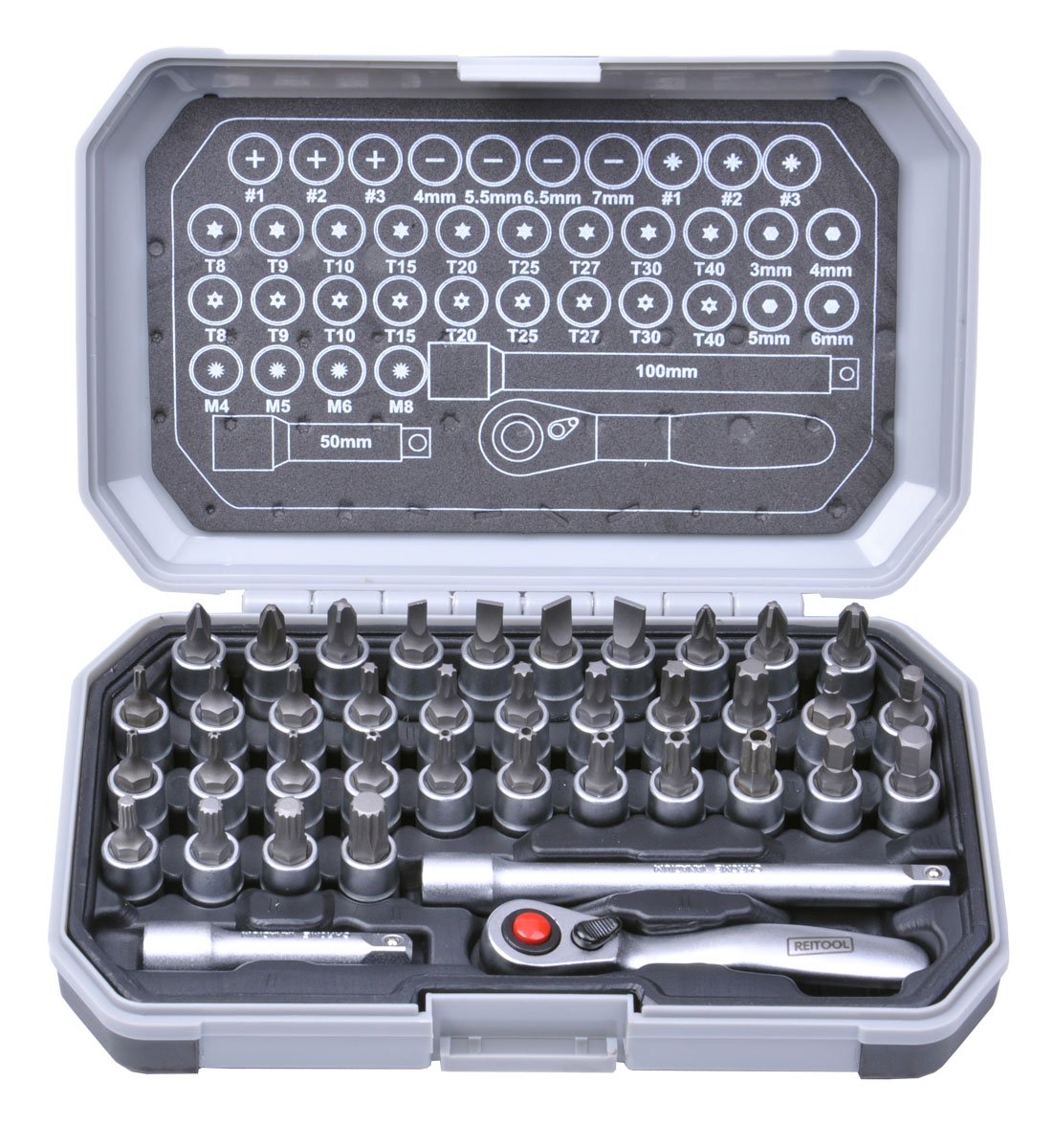 reitool 00682 Series Socket With Insert, Grey