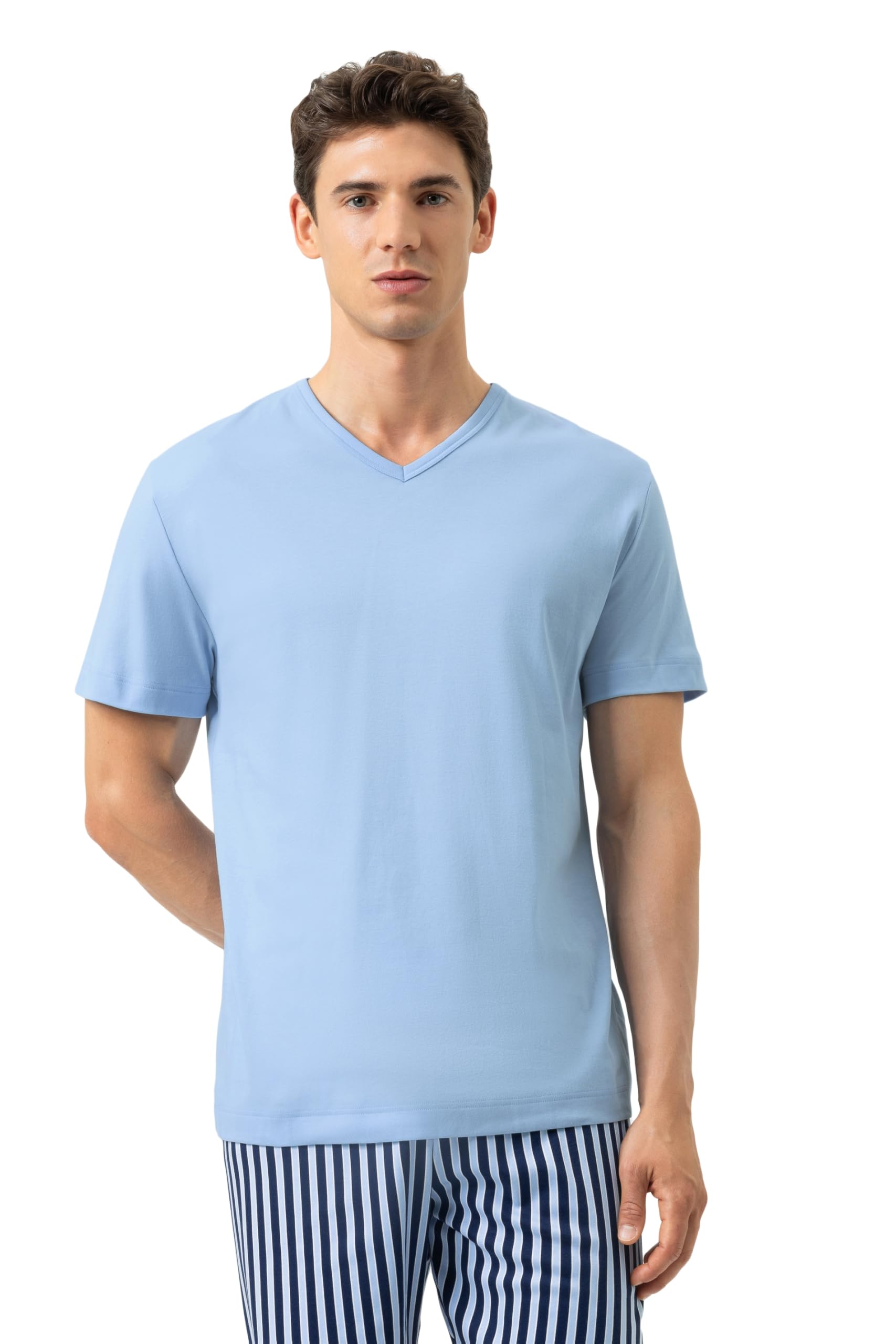 Mey Herren T-Shirt 100% Baumwolle Serie Solid Night