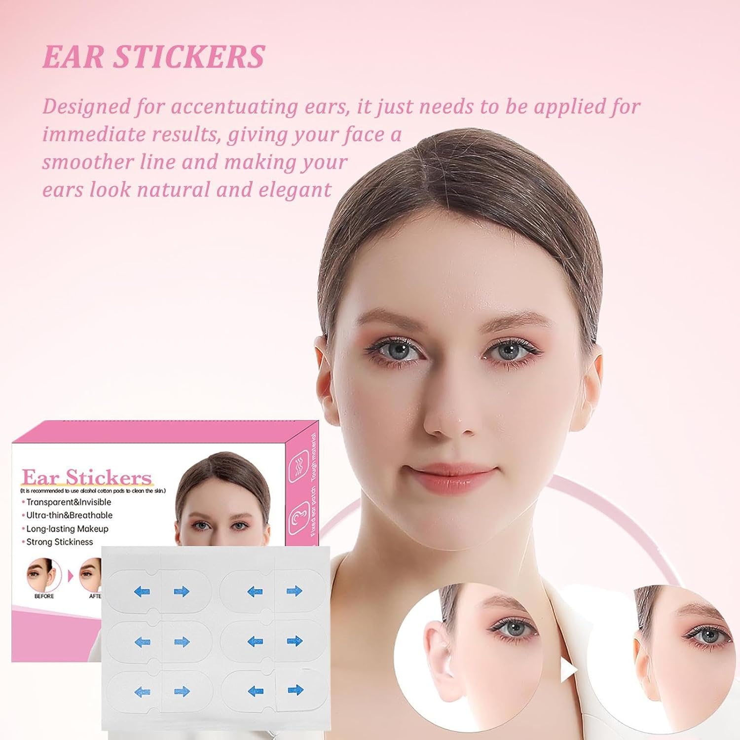 Ear Tape - Discreet Ear Fixing Stickers | Aesthetic Correctors for Prominent Ears, Protruding Ear Correctors, Cosmetic Ear Tapes - Image 3