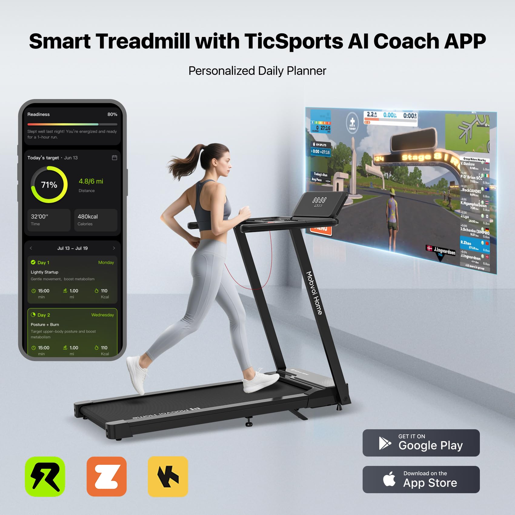 Amazon | Mobvoi Smart AI トレッドミル Ultra/SE ウォーキング