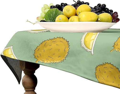 Miniatura 6 de Mantel de picnic con estampado natural de frutas frescas, 55 x 55 pulgadas, manteles negros de tela para fiestas para comedor, cocina, decoración de