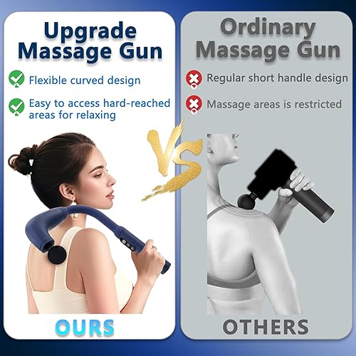 Miniatura 2 de Pistola de masaje con mango de extensión mejorado, masajeador de espalda para aliviar el dolor de tejido profundo,