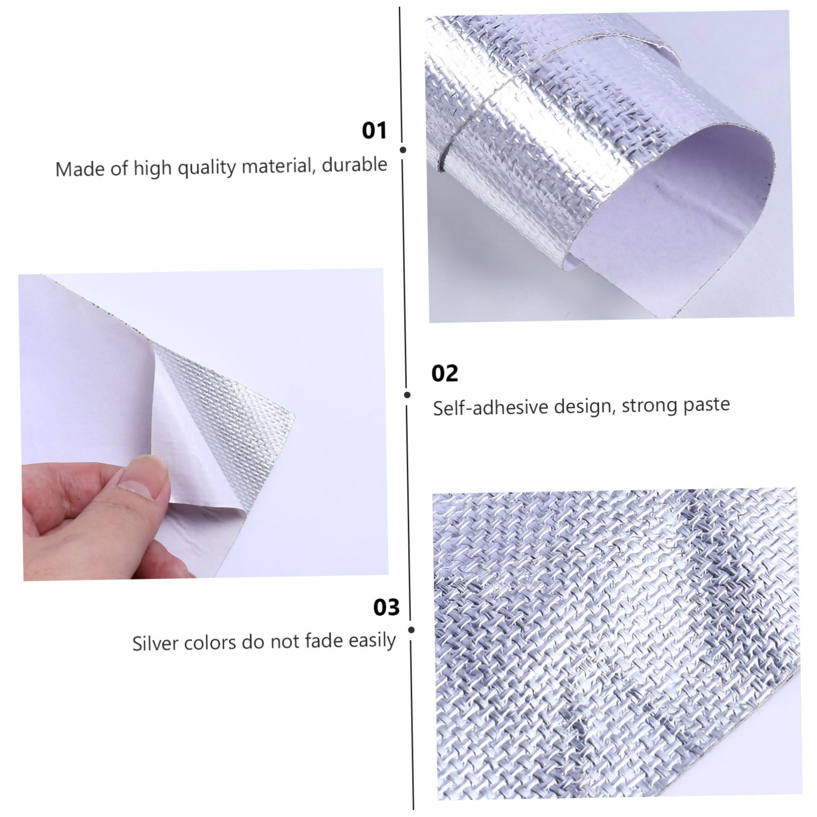 CATIEBYE Industrial Grade Aluminum Foil Tape Heat Cover Protection 30cm x 60cm Silver Versatile