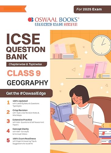 Oswaal ICSE Question Bank SOLVED PAPERS | Class 9 | Geography | For Exam 2024-25