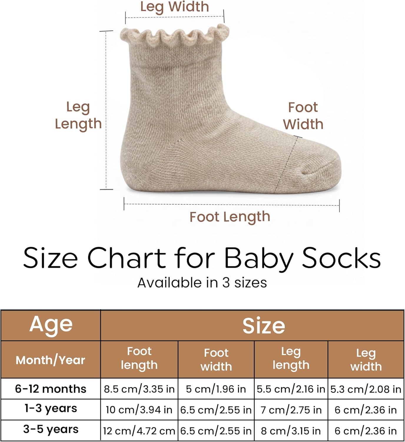 Mother's Choice Organic Cotton Blend Baby Socks 6 Pairs – Non-Slip Grip Socks for Infants & Toddlers, Soft Breathable - Image 9
