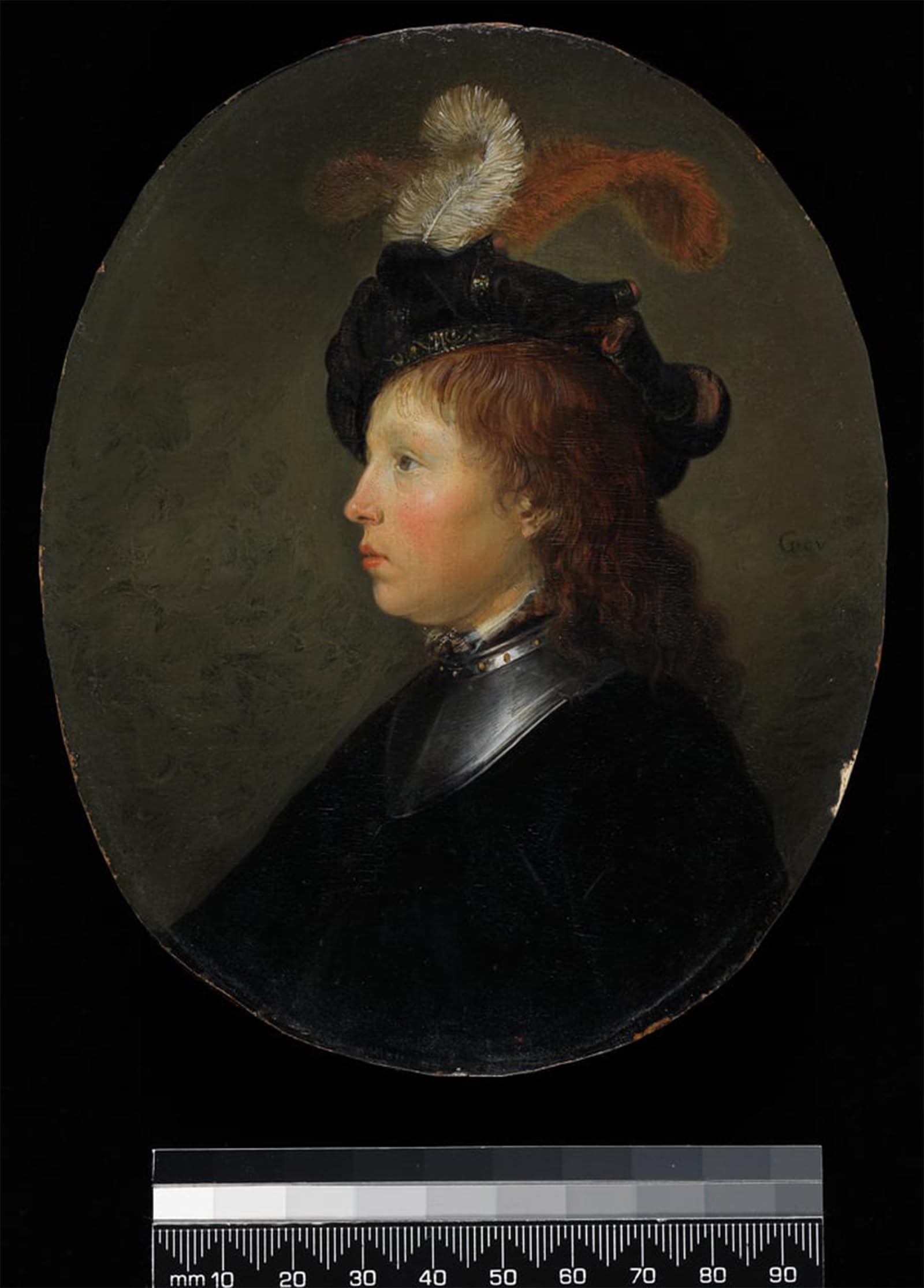 POSTERIIk Vintage Classic Picture Landscape Artwork Portrait of a Young Man by Gerrit Dou Portrait Canvas Painting for Office Home Decor 60x90cm