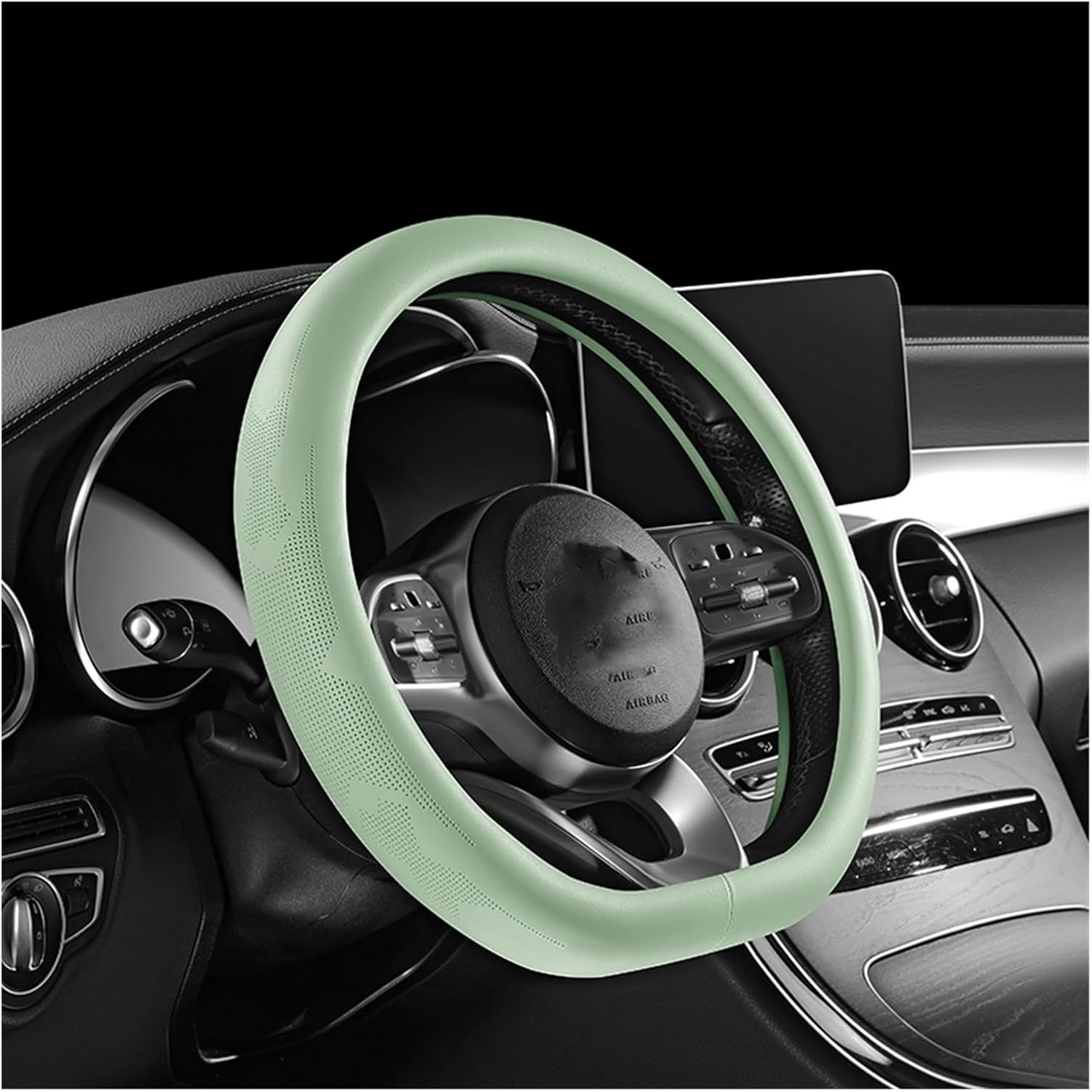 Car Steering Wheel Cover for BMW Car Steering Wheel Cover Genuine Leather Car Interior Suitable for Both Men and Women (Color : 6#)