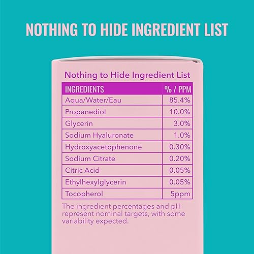 Miniatura 6 de Good Molecules Paquete de suero de ácido hialurónico 0.1  1.0 fl oz cada uno  1% de ácido hialurónico, suero ultra hidratante no graso, hidratante