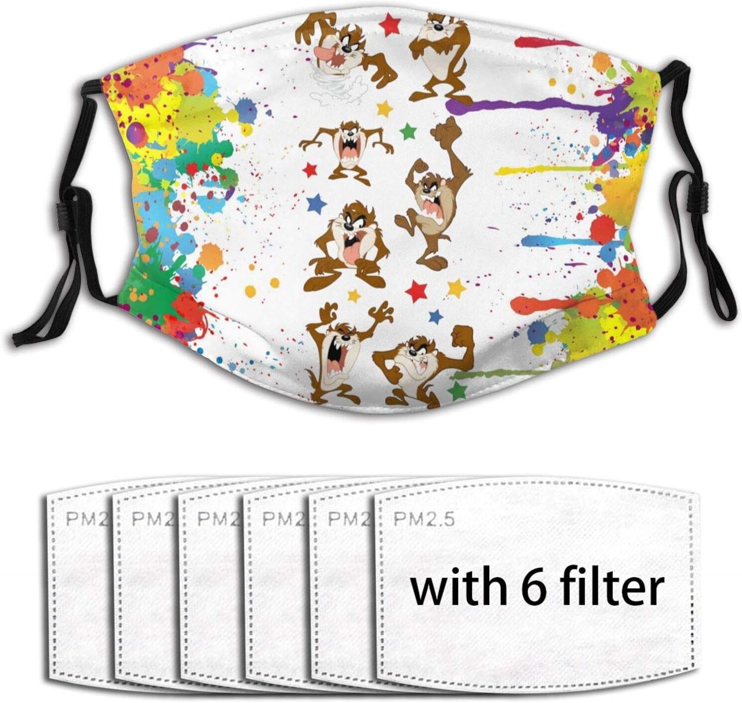 Unisex Tasmanian Devil Taz Face Mask Reusable Adjustable Masks with