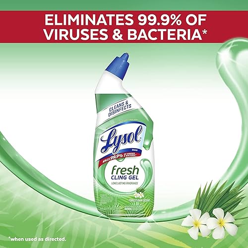 Miniatura 4 de Lysol Cling - Limpiador de inodoros de gel aroma campestre 24 onzas líquidas paquete de 3