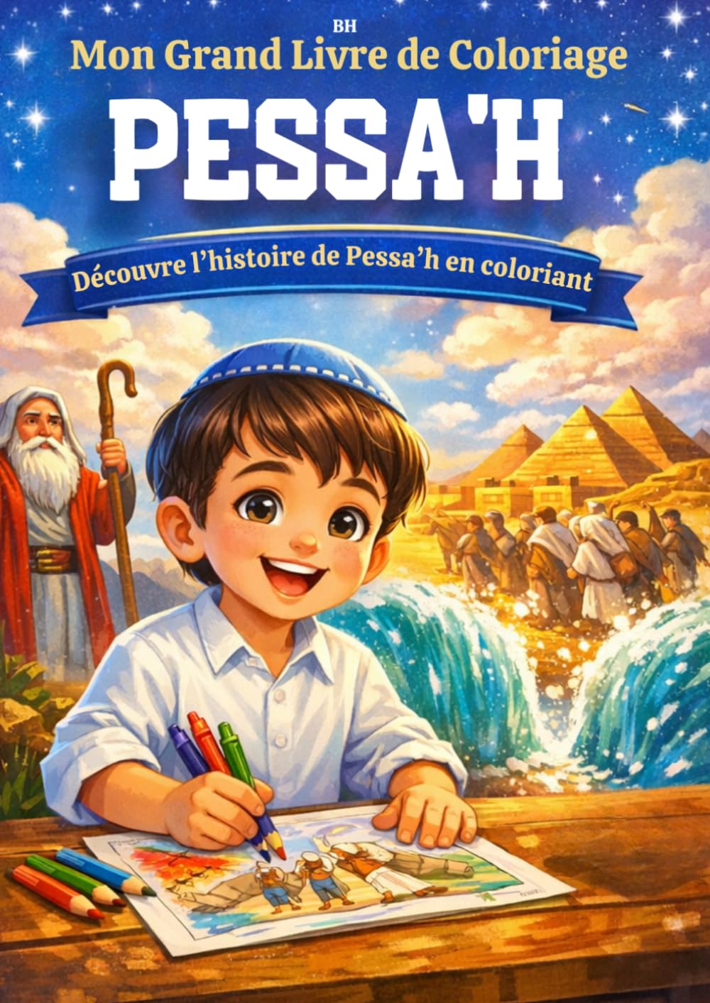 Mon Premier Livre de Coloriage – Pessa’h: L’histoire de la sortie d’Égypte à colorier