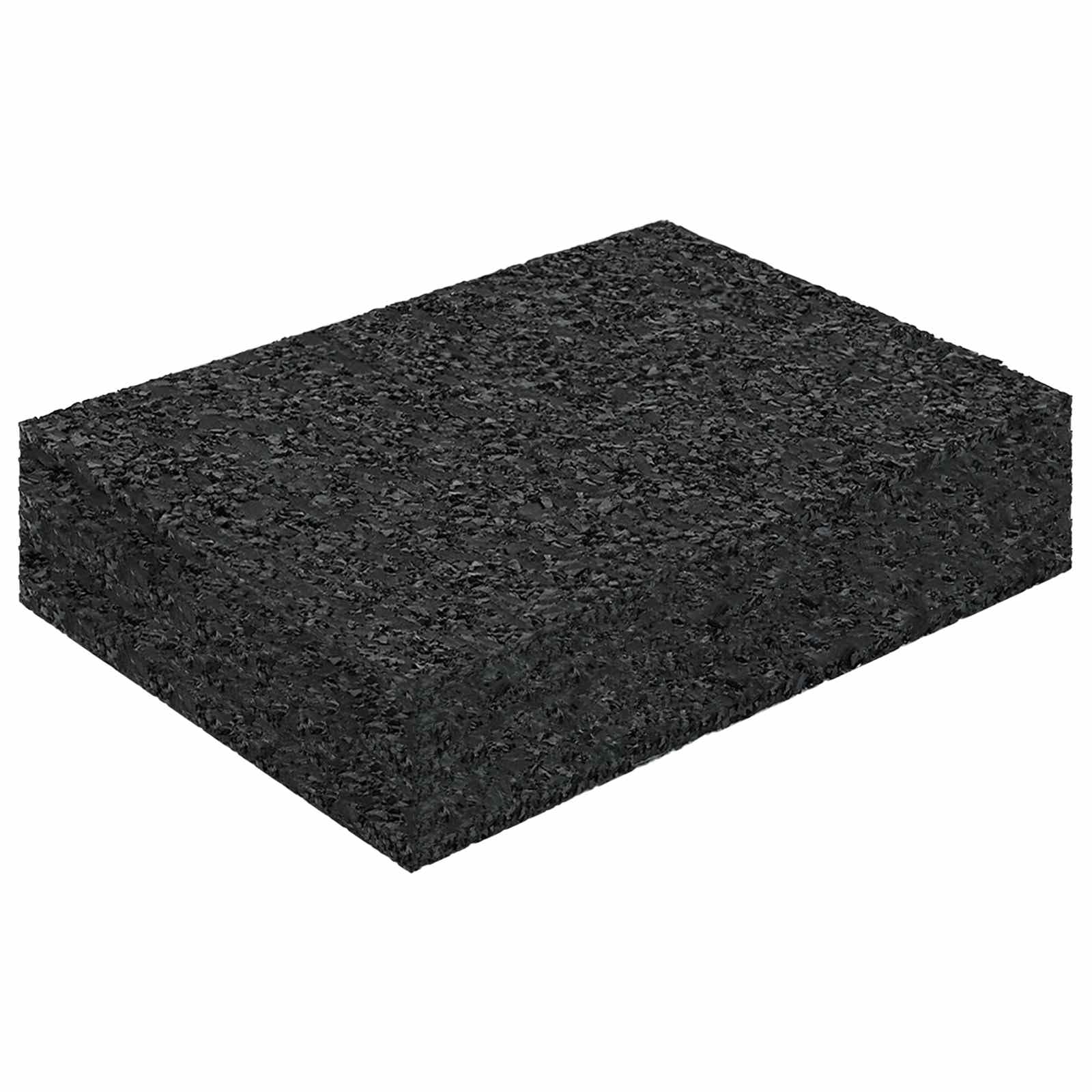 Tapis de terrasse antidérapant en granulés de caoutchouc, noir, 6