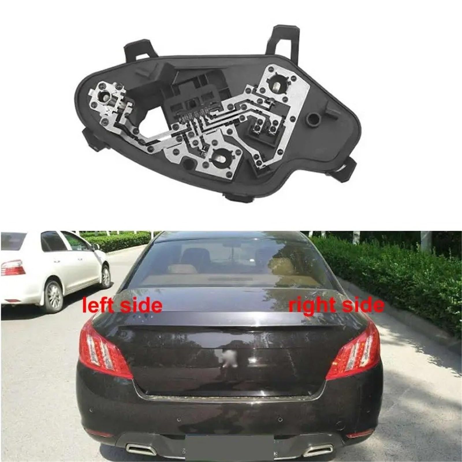 Support Lampe Feu Arrière Pour Peugeot 508 2011 2012 2013 2014 Voiture Feu Arrière Lampe Porte-ampoule Prise Fixe Circuit Imprimé Base De(1PCS right side)