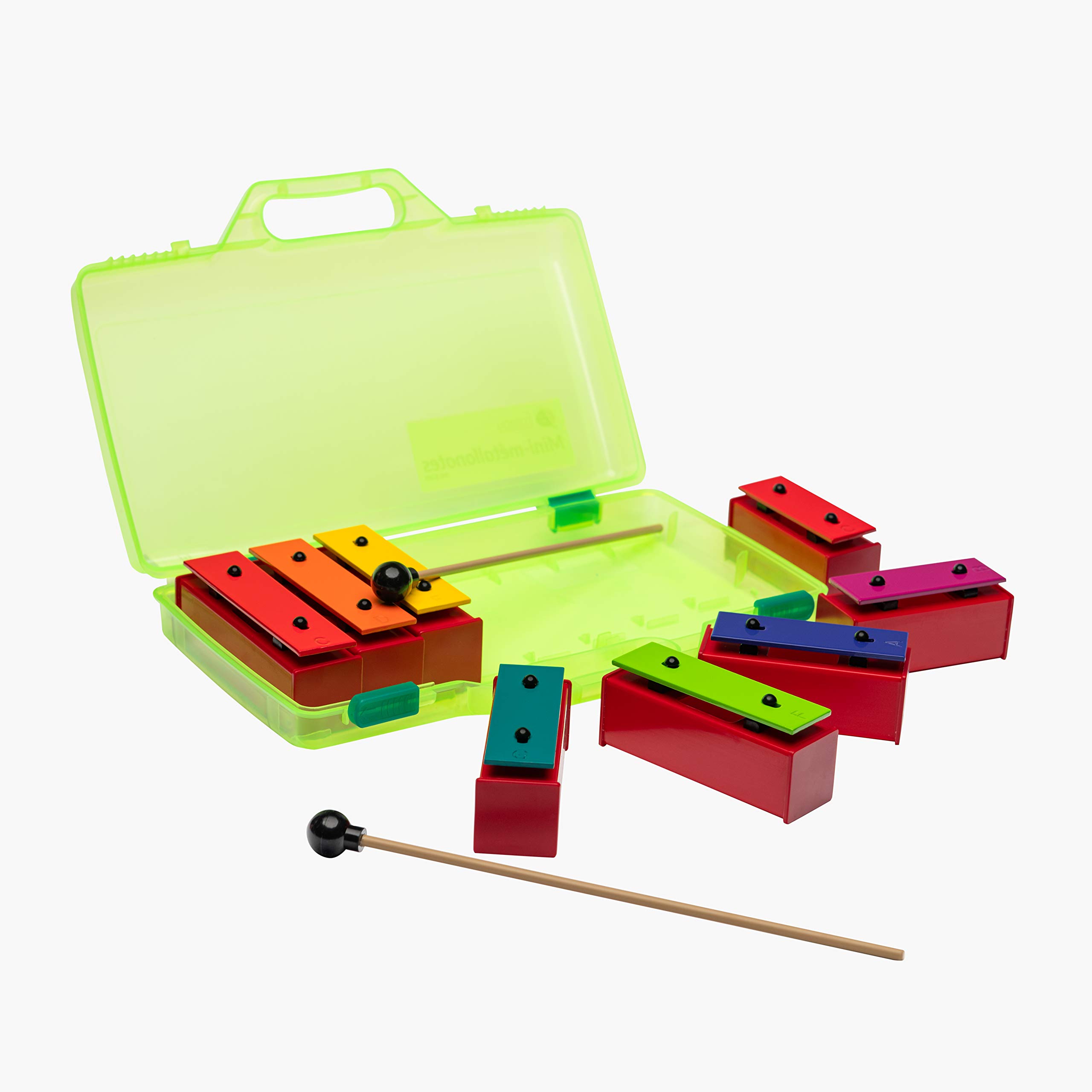 FUZEAU - 8288 - Mini-métallonotes - 8 Lames Métal - 1 Couleur = 1 Note - Dès 3 Ans - Livré dans Une & Livret CD Colorzik Spécial Comptines - Méthode pour Jouer de la Musique sans