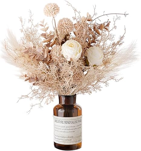 Emivery Ramo de hierba artificial de las pampas, arreglo floral de seda, decoración bohemia, ramo de flores falsas, centros de mesa, decoración del