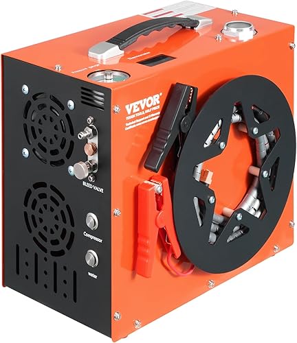 Miniatura 10 de VEVOR Compresor de aire PCP, 4500PSI30Mpa Compresor portátil PCP Airgun con convertidor de potencia integrado, parada automática  DC12VAC120V  Rifle