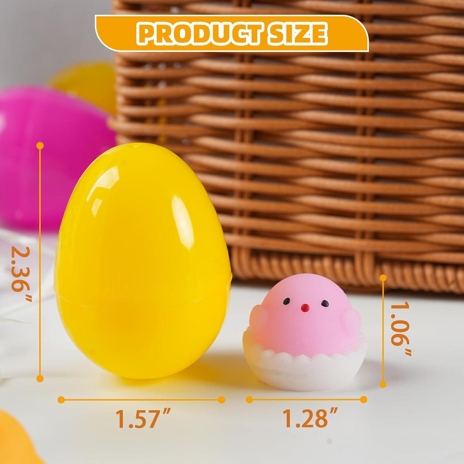 24 Pack Prefilled Easter Eggs with Mochi Squishy Toys for Kids, Easter Basket Stuffers for Toddlers, Stress Reliever Animal Taba Squishy Toys, Easter Egg Hunt Party Favors for Boys Girls