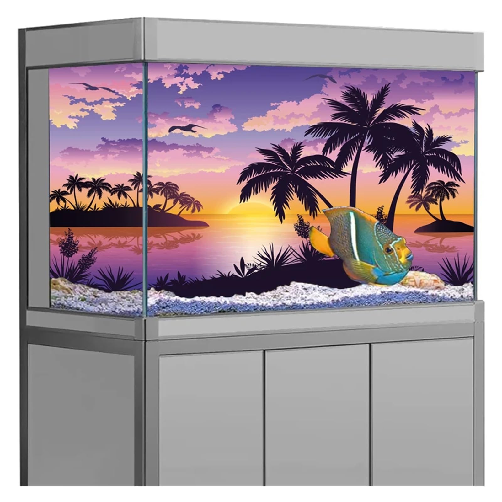 Fond D'aquarium Autocollant de Fond d'aquarium, décoration d'aquarium, Papier Peint Autocollant, arrière-Plan(41x 122cm)