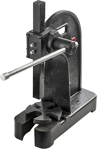 Happybuy Prensa manual de eje de 3 toneladas, altura máxima de 12.2 pulgadas, prensa manual de precisión de hierro fundido de alta resistencia, para