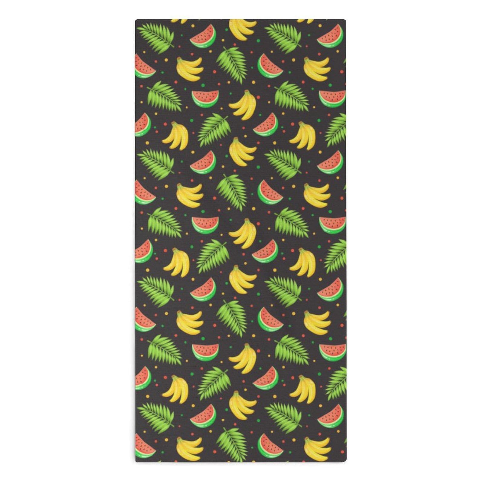 NCLQVJXZKHW Fresh Tropical Fruits Hand Towels Soft Face Towel Gym Bathroom Travel Hotel 13"x28"
