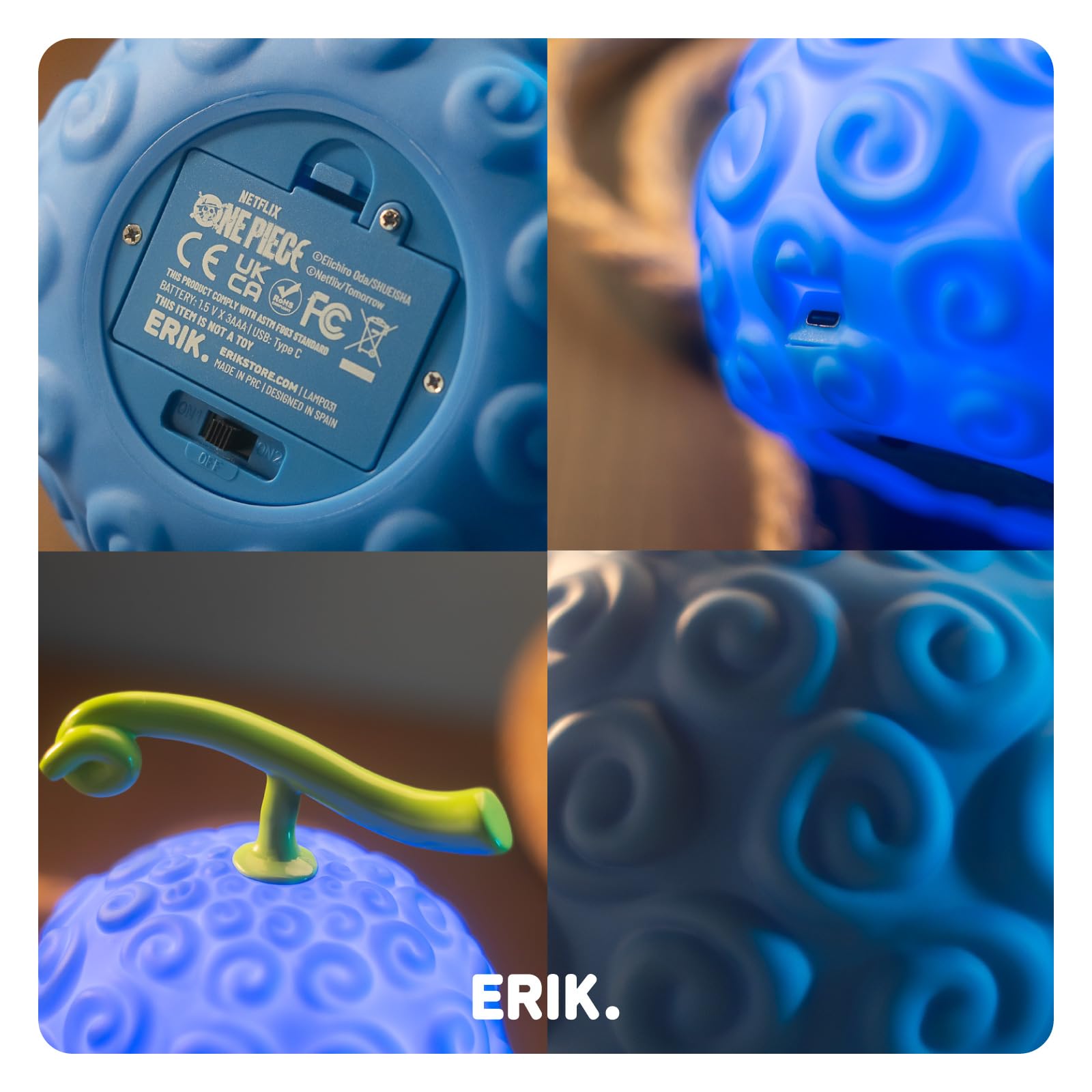 Grupo Erik - Lampe One Piece Fruit du Démon | Veilleuse One Piece, Décoration Chambre et Deco Manga, Lampe Anime, Cadeau Geek
