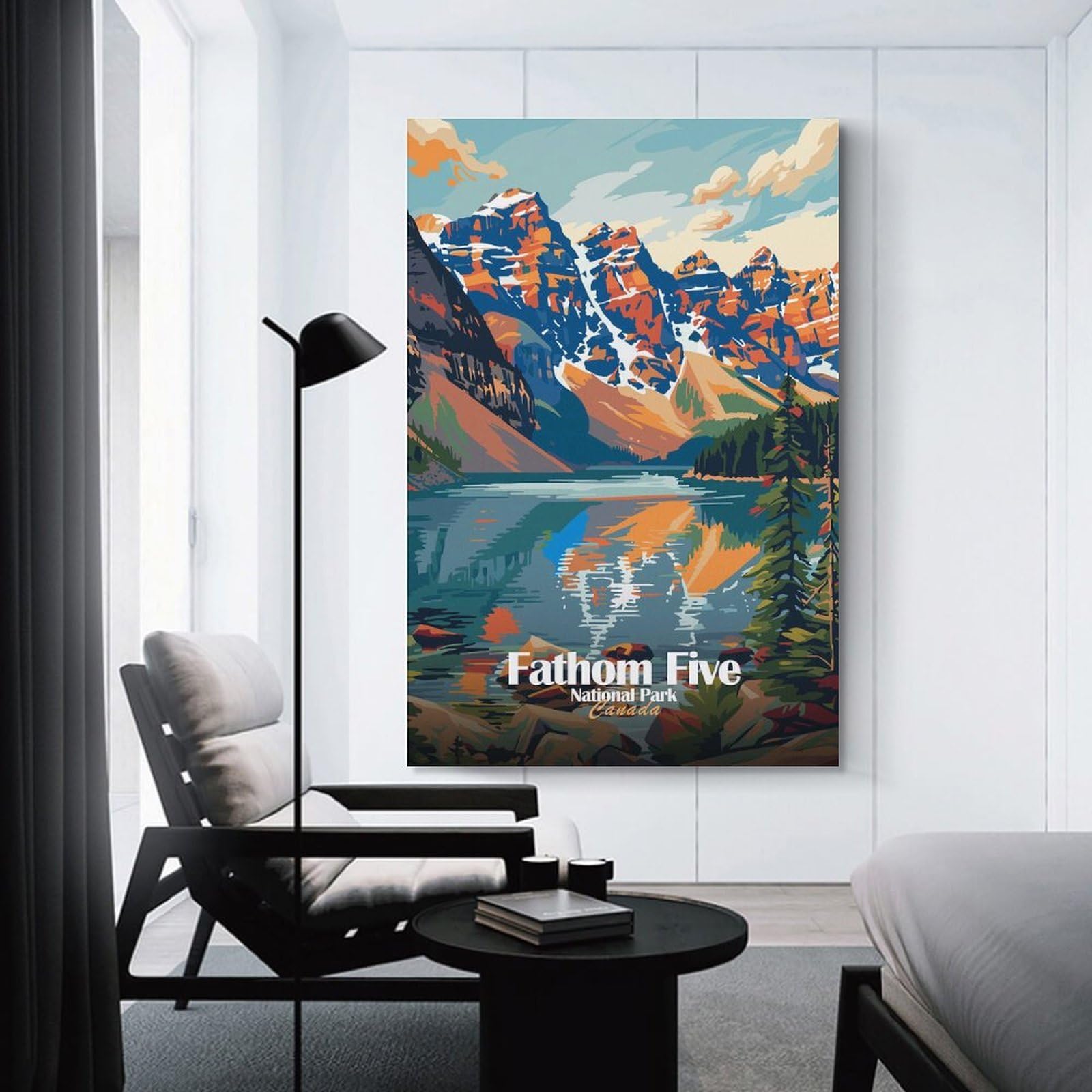 Junmoney Unframe-Style-12 Fathom Five National Park Canada Decorative Canvas Print, 16X24inch(40X60cm), For Living Room, Bedroom Or Home Office, Canvas Artwork With Gifting Potential
