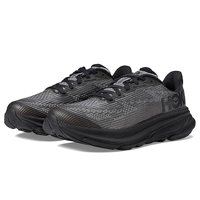 Hoka Kids Clifton 9 (Big Kid) Kids Shoes Black/Carbon Black