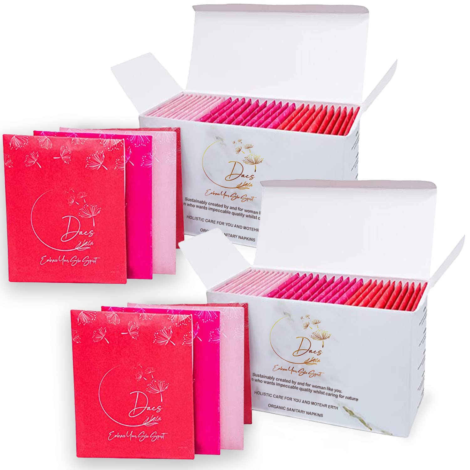 DAES Ultra thin Sanitary Pads for woman | bulk combo pack of 60 units | 24L+18XL+18XXLpads | Leakproof | Toxinfree | Ultrasoft | Super Absorbent | Free Disposable Covers | Organic Cotton Pads (B09ZHQ33DW) Amazon Price History, Amazon Price Tracker