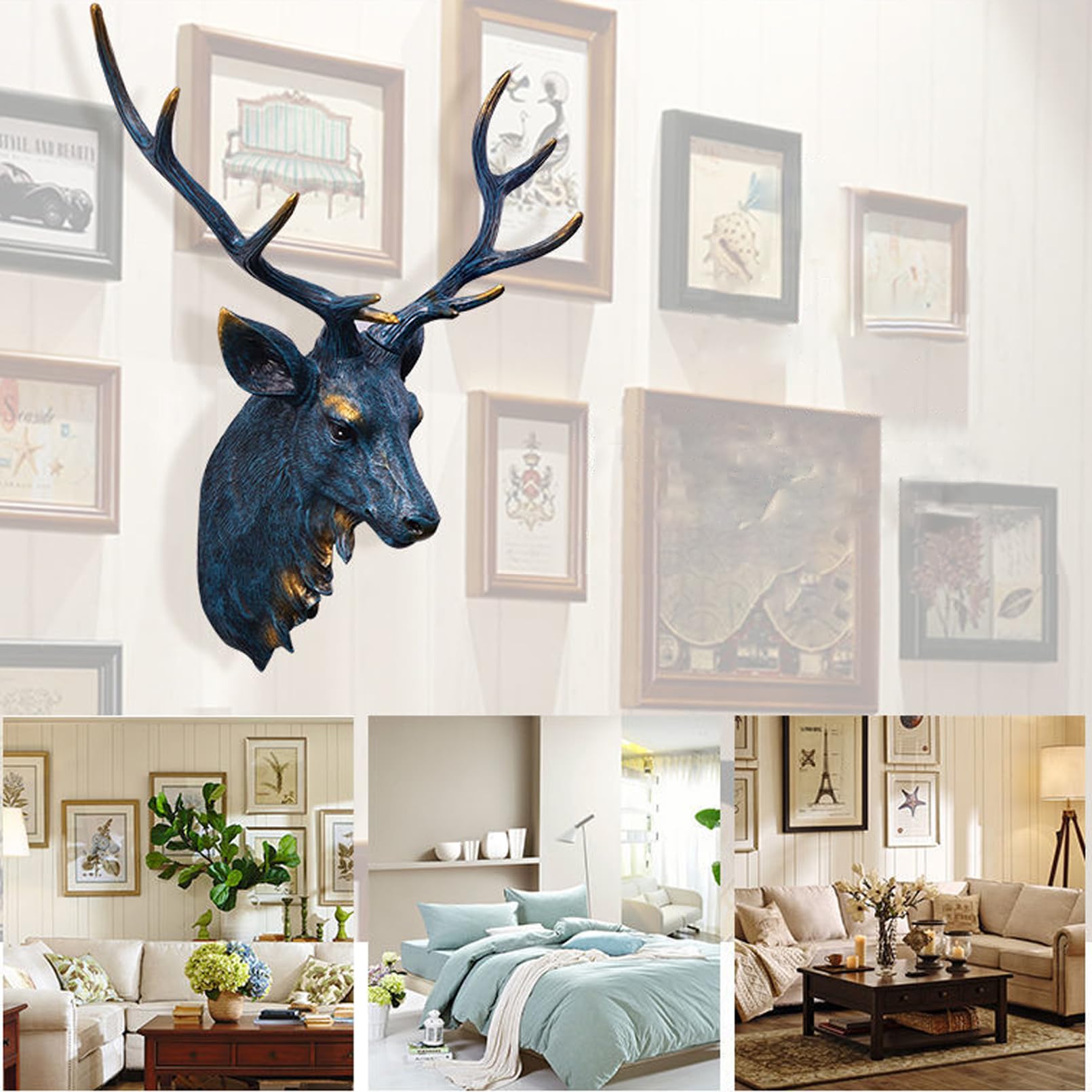 Statue Deco,Sculpture De Cerf En Résine, Décoration De Maison Nordique