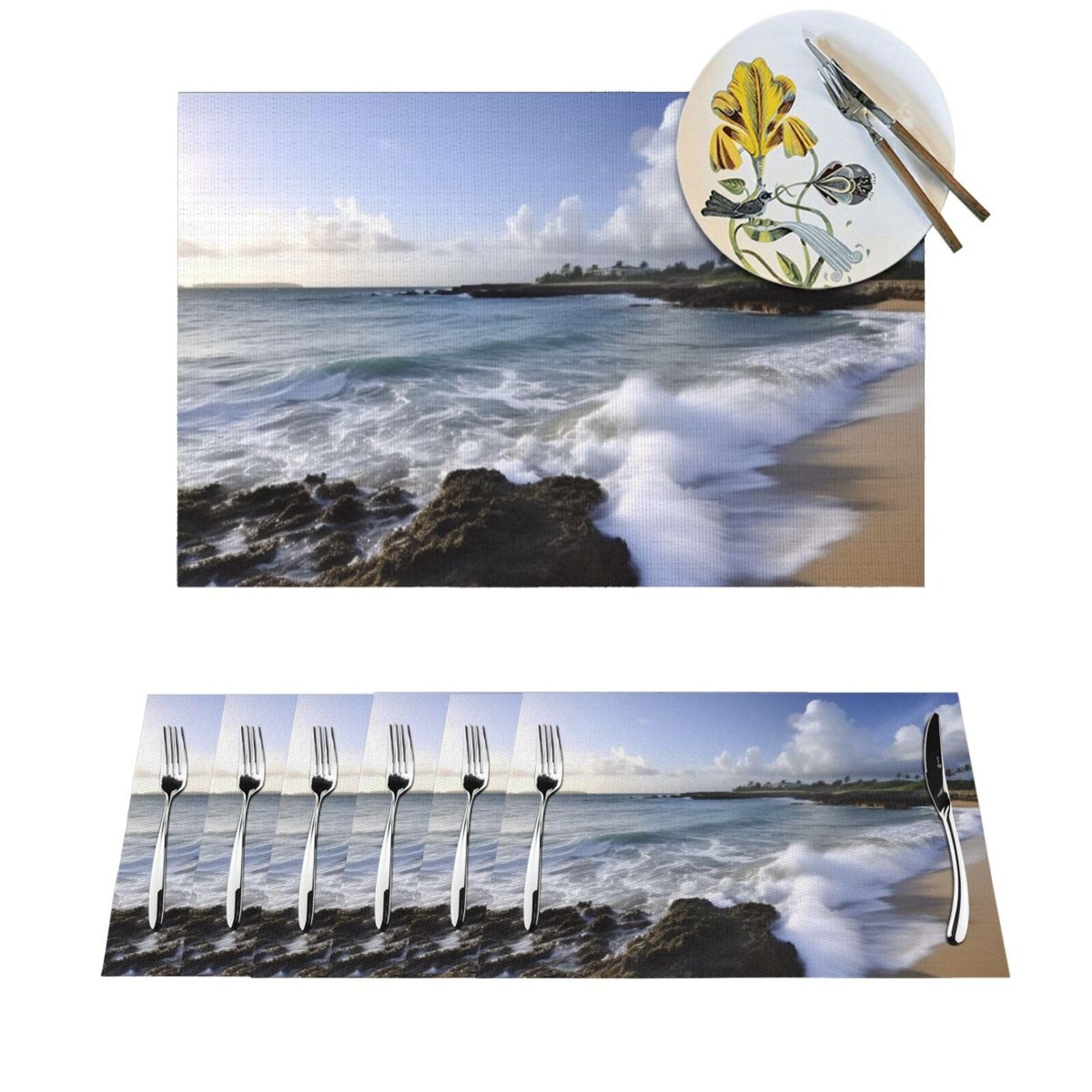 Set de table lavable pour protéger la table des taches et de la chaleur lot de 6