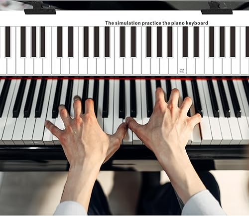 Miniatura 7 de Teclado de 88 teclas, tabla de notas de piano, teclado de piano, guía de práctica de simulación de dedos, guía de práctica de ayuda para la
