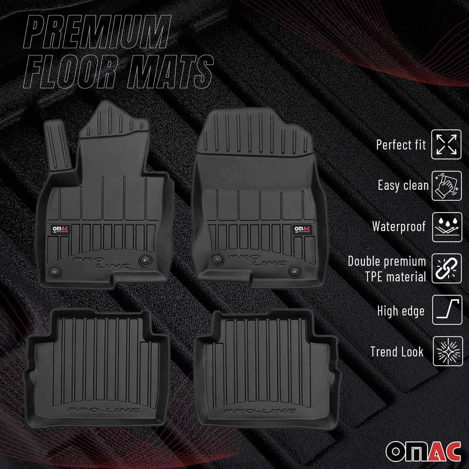 Tapis de Sol 3D TPE Premium Compatible avec Mazda CX-5 II 2017-2022 | Revêtement de Sol pour Voiture - Intérieur antidérapant - Bords Hauts - Noir