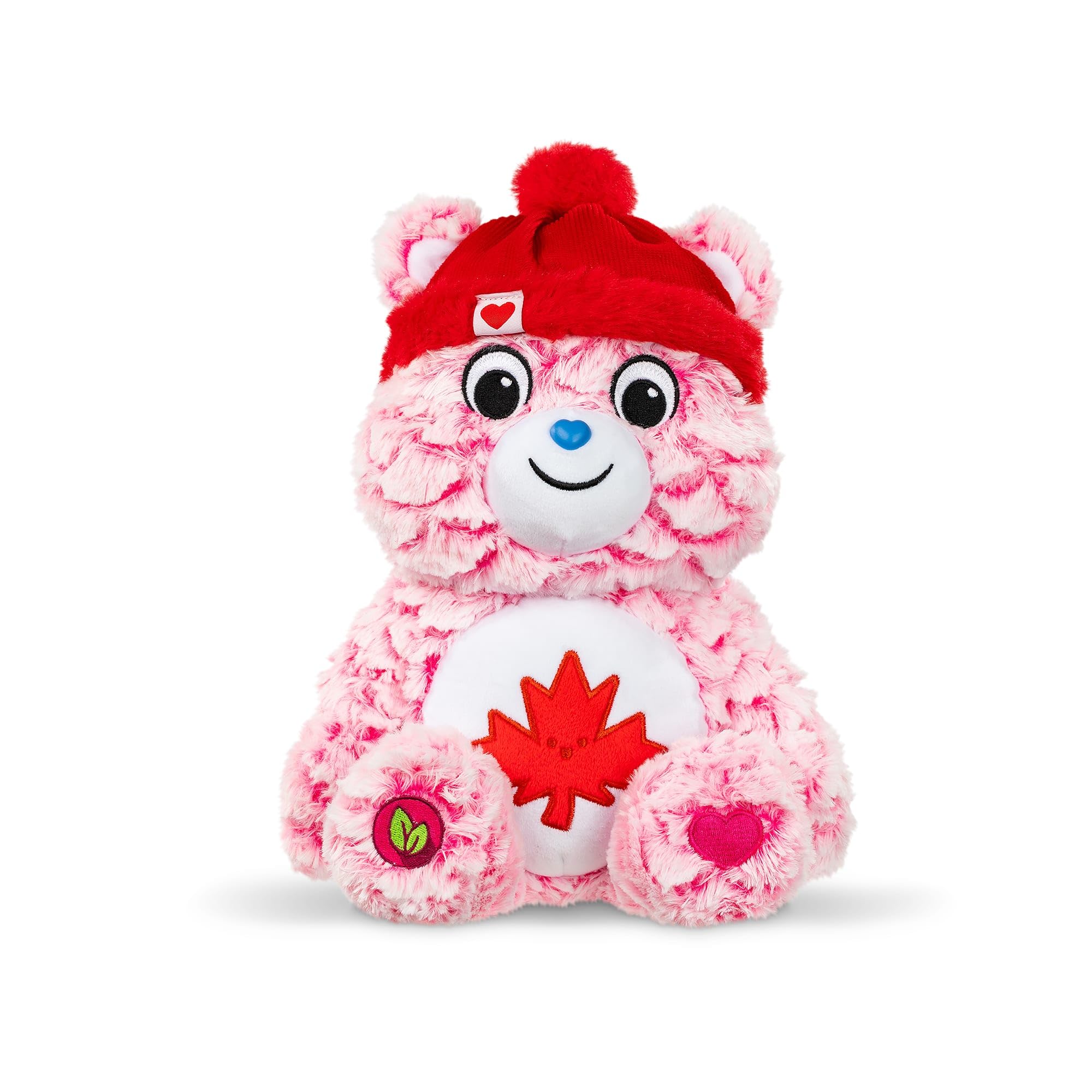 Basic Fun Care Bears Medium Plush True North Bear 3.0  35cm Sustainable Collectible Soft Toy with Maple Leaf Belly Badge  Canadian Exclusive