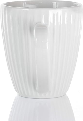 Miniatura 3 de Elama Elle - Juego de tazas redondas de porcelana (12 unidades), color blanco