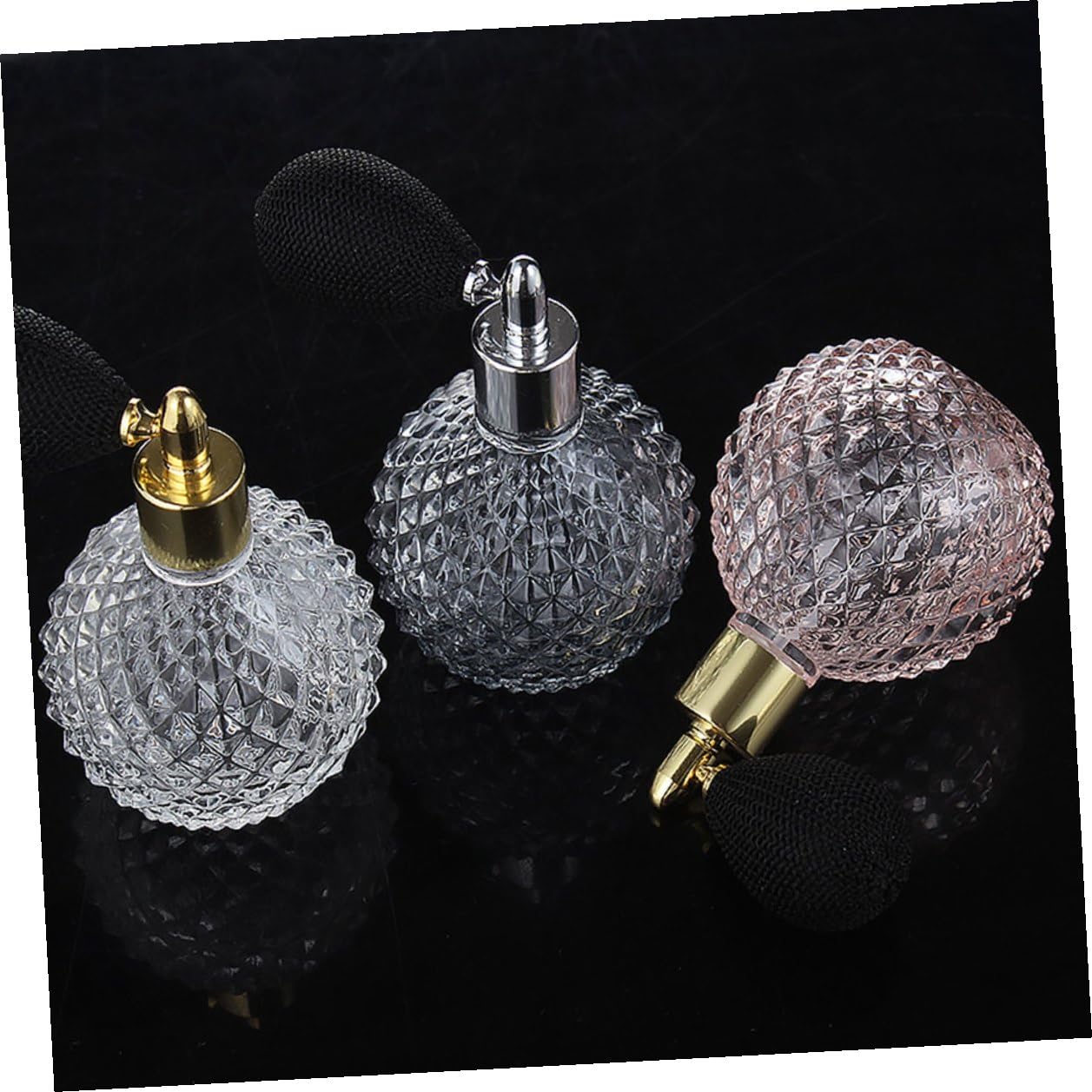 TOPBATHY 100ml Nachfüllbare Parfümzerstäuber Vintage, aus Glas, 3 Stück
