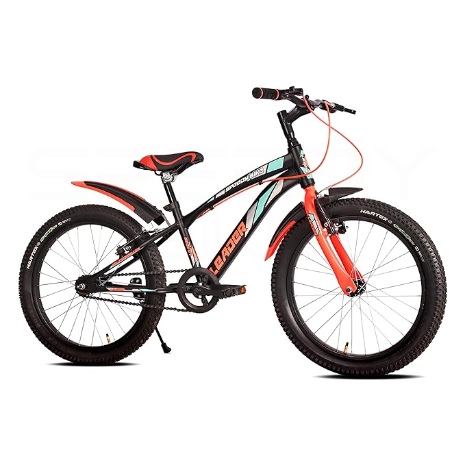 Leader Speedy Bike 20T Kids Cycle for Age 6 to 9 Years (Black/Orange) | Frame Size 12″ | Unisex Cycle at Rs. 4199