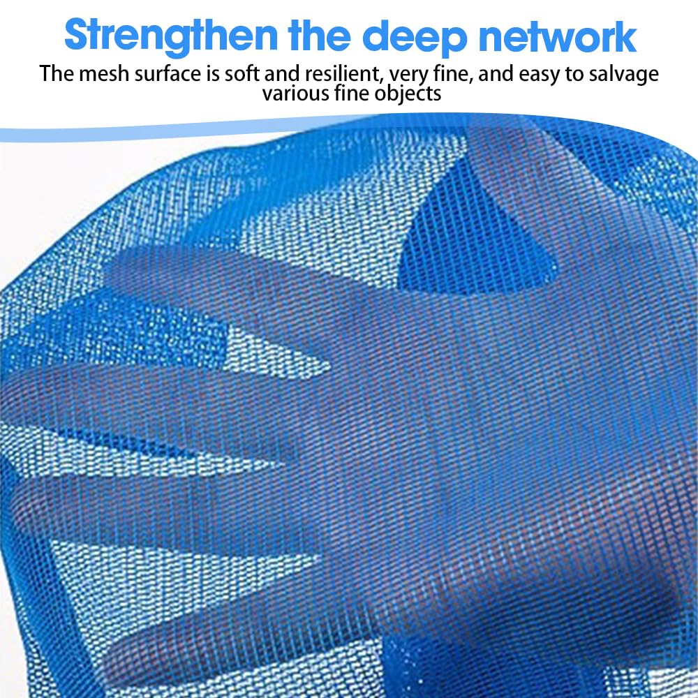 Retino per Piscina, Retino Superficie per Piscina, Pool Skimmer Net, Pool Leaf Skimmer Net, Plastic Framed Fine Mesh Net, per Tutte Le aste telescopiche, Blu