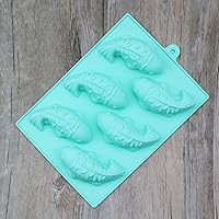 Vista 3 de Angoily Juego de moldes para tartas, 2 moldes para hornear peces de carpa, para bricolaje, velas, sopa, epoxi, kit de decoración de pasteles, molde