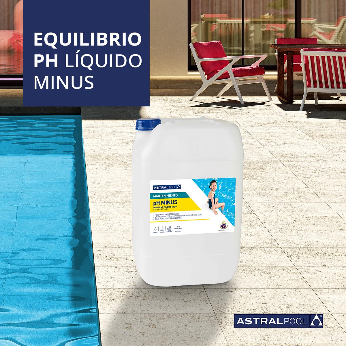 Astralpool Balance pH Minus Líquido 20 litros Reductor pH para Piscinas