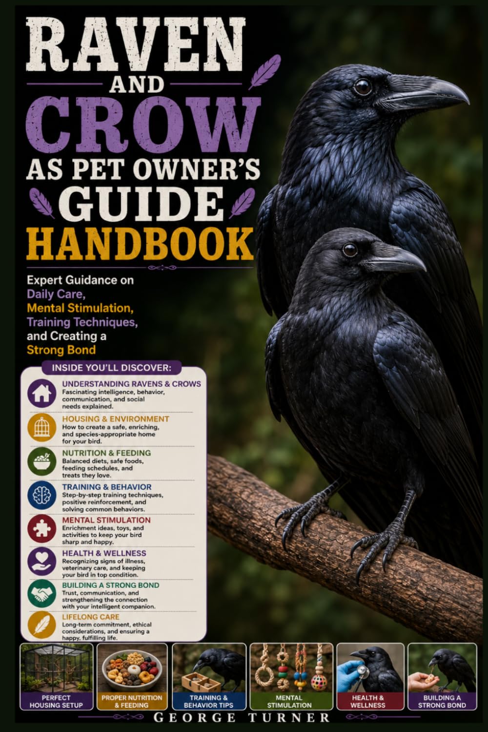 Raven and Crow as Pet Owner’s Guide Handbook: Expert Guidance on Daily Care, Mental Stimulation, Training Techniques, and Creating a Strong Bond